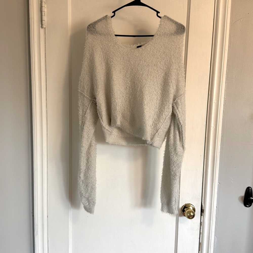 Free people Fuzzy cropped cardigan